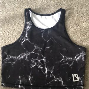 Buffbunny black marble crop top!